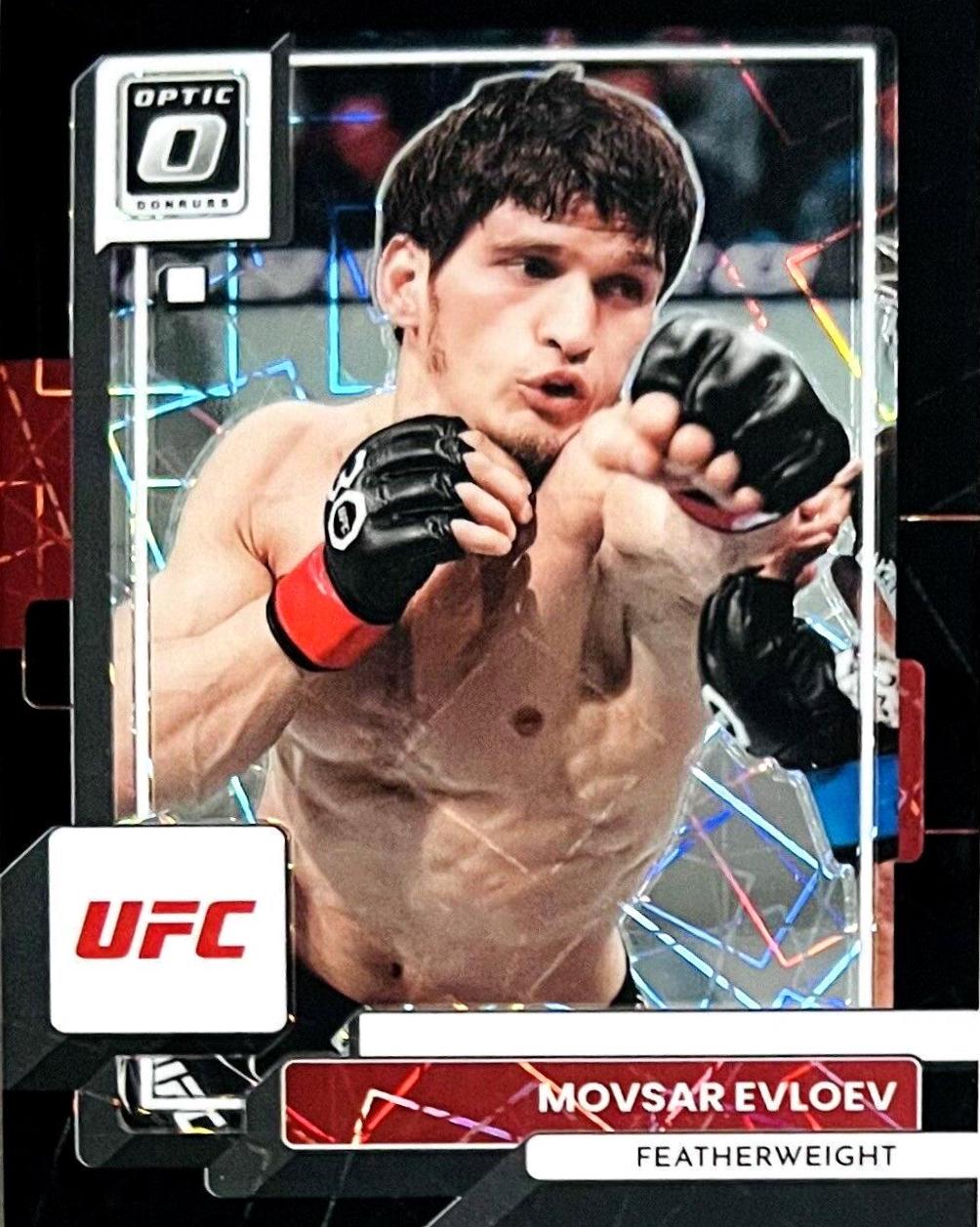 Movsar Evloev 2023 Panini Donruss Optic UFC Base #66 Black Velocity