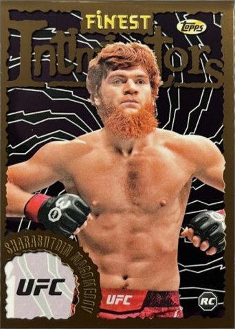 Shara Magomedov 2024 Topps Finest UFC Intimidators #INT-28 Tangerine Glitter Refractor