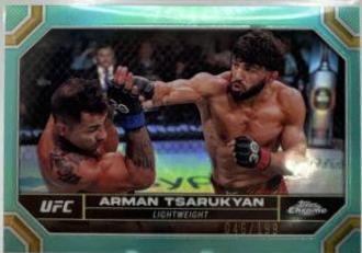 Arman Tsarukyan 2024 Topps Chrome UFC Base #20 Aqua Refractor