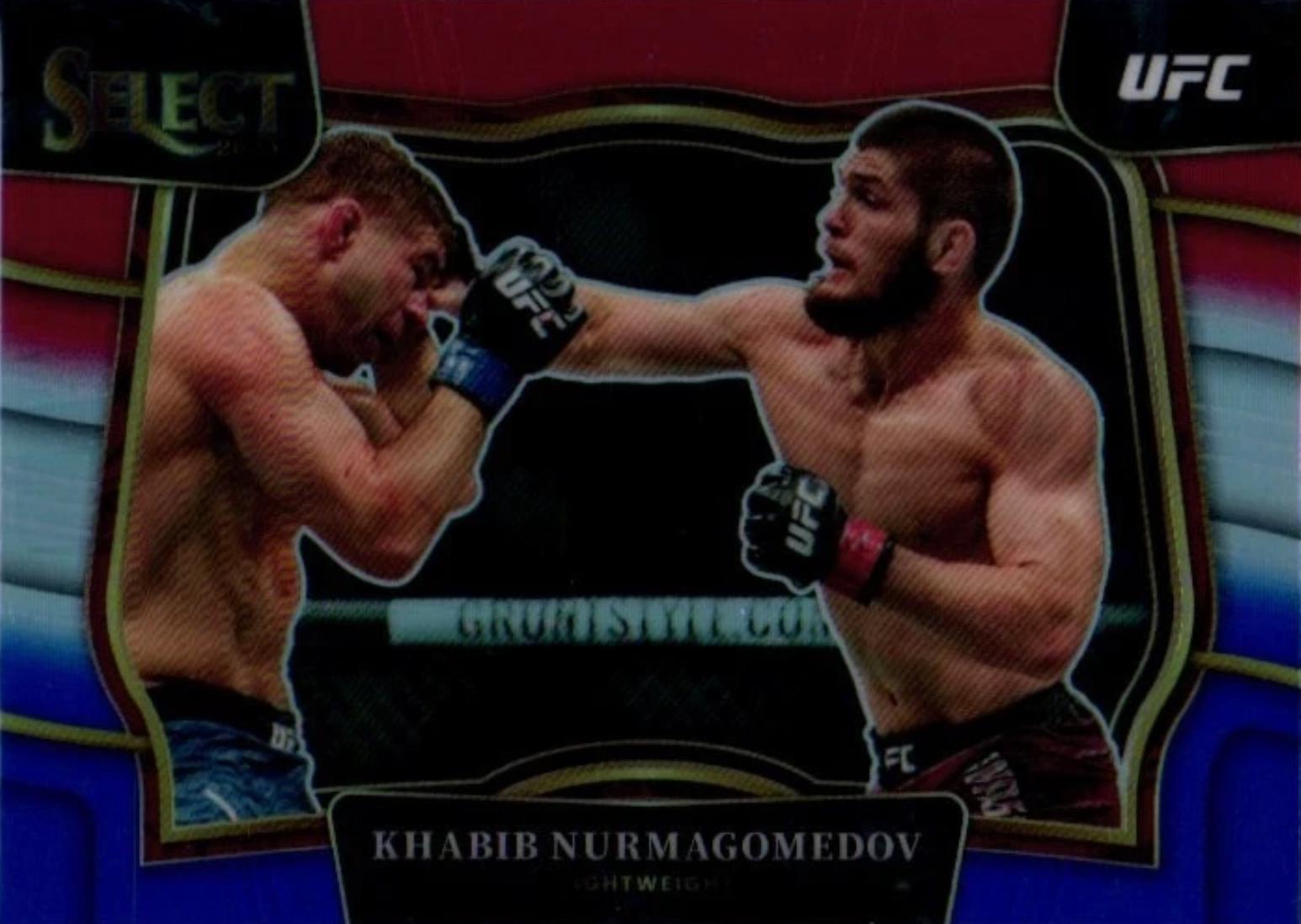 Khabib Nurmagomedov 2023 Panini Select UFC Octagonside #203 Red Blue Prizm