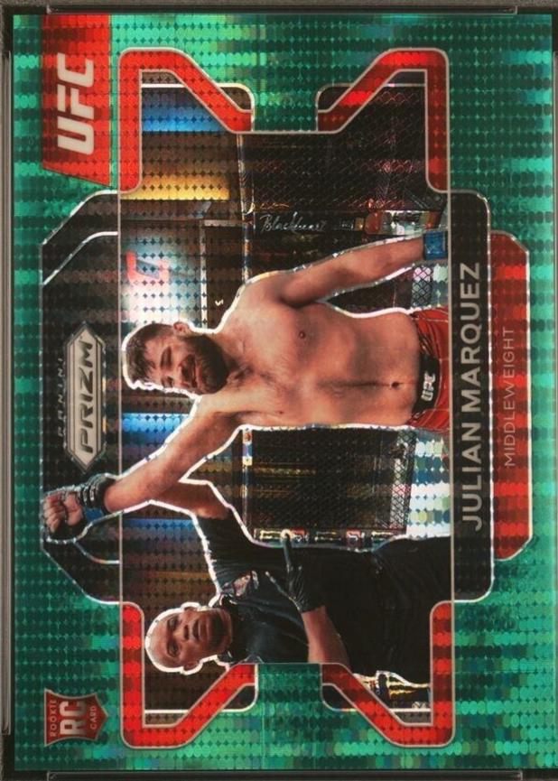 Julian Marquez 2022 Panini Prizm UFC Base #34 Green Pulsar
