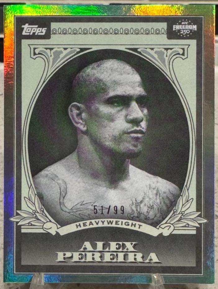 Alex Pereira 2026 Topps UFC Freedom 250 UFC Dollar #UD-7 Green