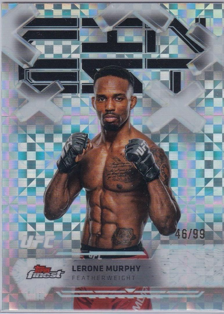 Lerone Murphy 2025 Topps Finest UFC Base Common #68 Blue Checkerboard Refractor