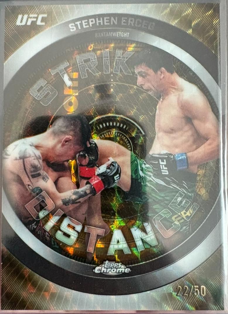 Stephen Erceg 2026 Topps Chrome UFC Striking Distance #SD-18 Gold Refractor