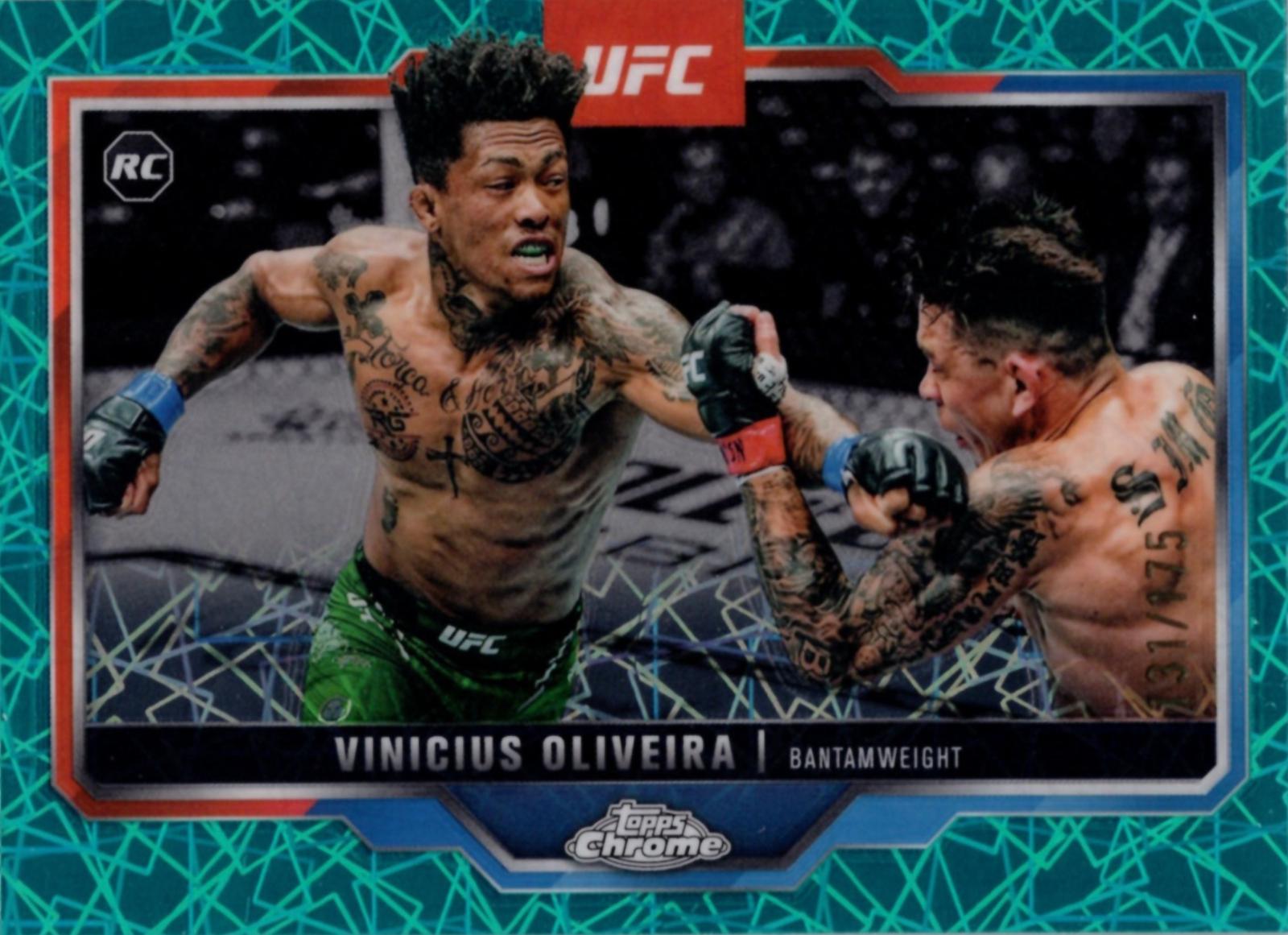 Vinicius Oliveira 2025 Topps Chrome UFC Base #9 Teal Lazer Refractor
