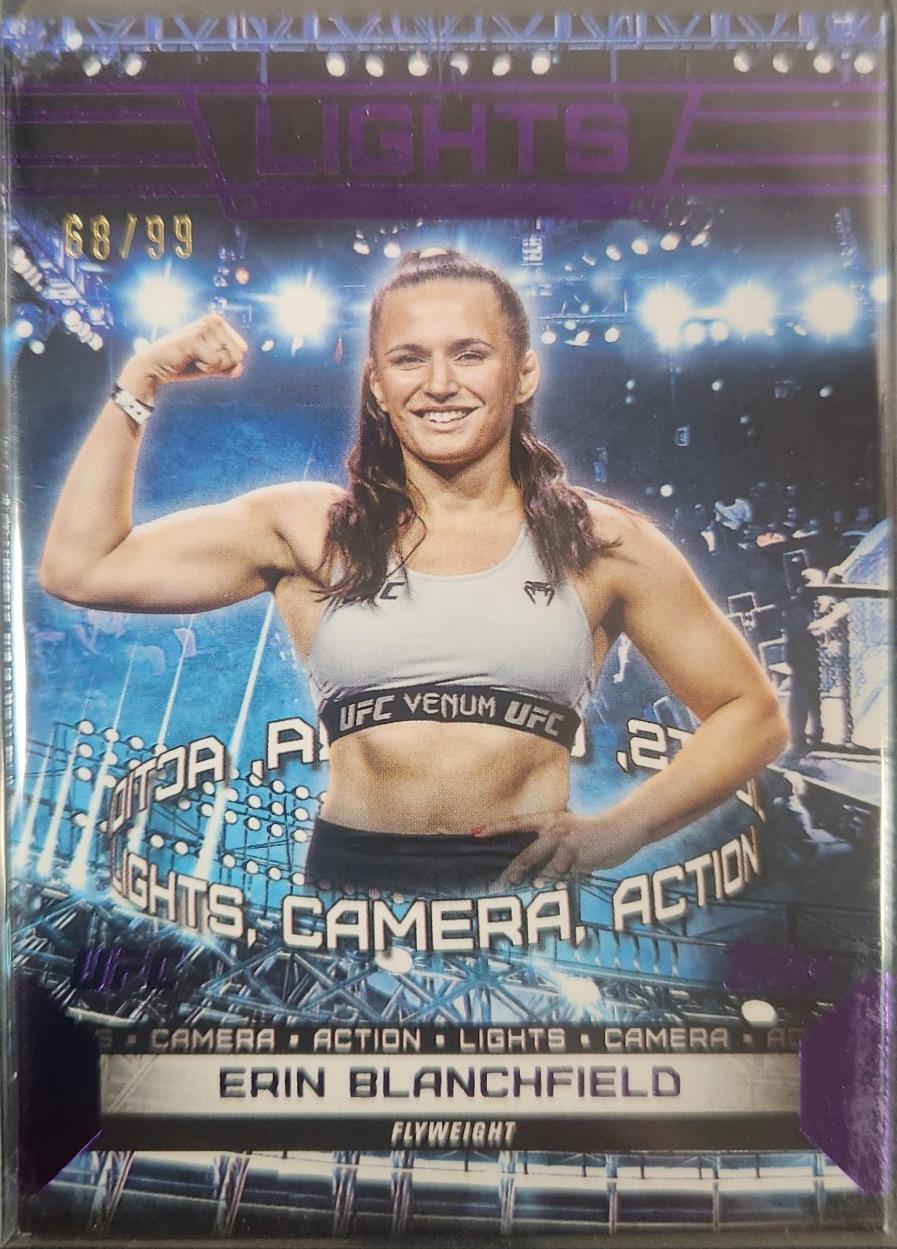 Erin Blanchfield 2024 Topps Knockout UFC Lights (Lights, Camera, Action) #LTS-13 Purple