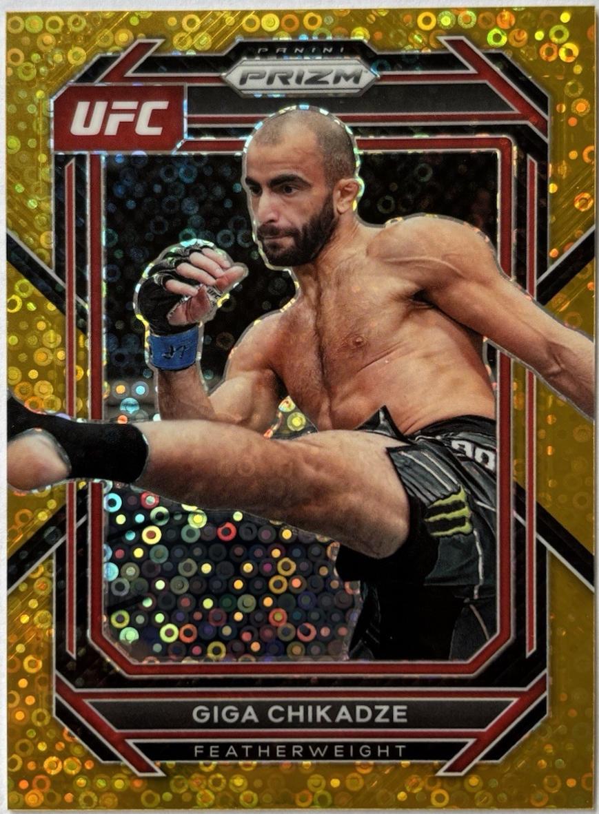 Giga Chikadze 2023 Panini Prizm Under Card UFC Base #137 Gold