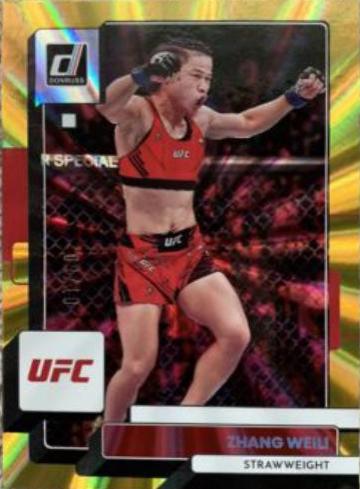Zhang Weili 2023 Panini Donruss UFC Base #141 Gold Laser
