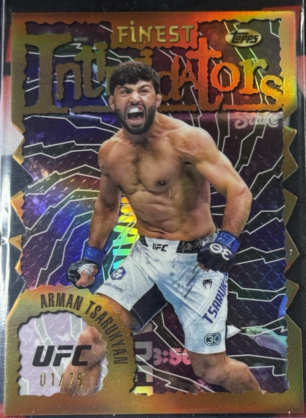 Arman Tsarukyan 2024 Topps Finest UFC Intimidators #INT-13 Die-Cut Refractor