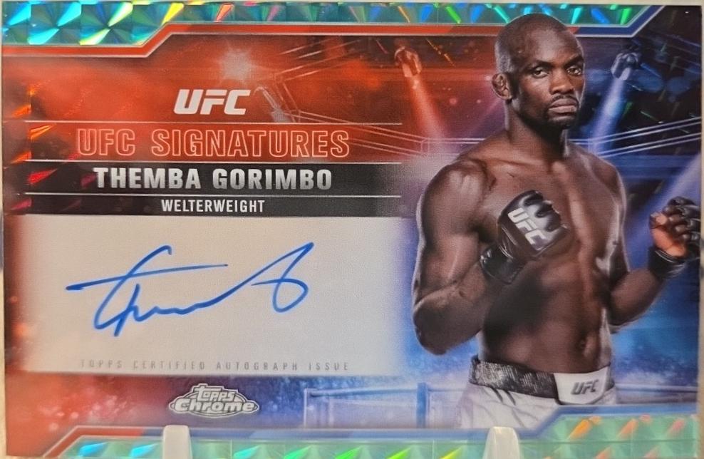Themba Gorimbo 2025 Topps Chrome UFC UFC Signatures #SIG-TG Geometric Aqua Refractor