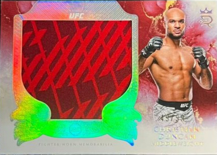 Christian Duncan 2025 Topps Royalty UFC Rookie Jumbo Relics #RJR-CD Platinum