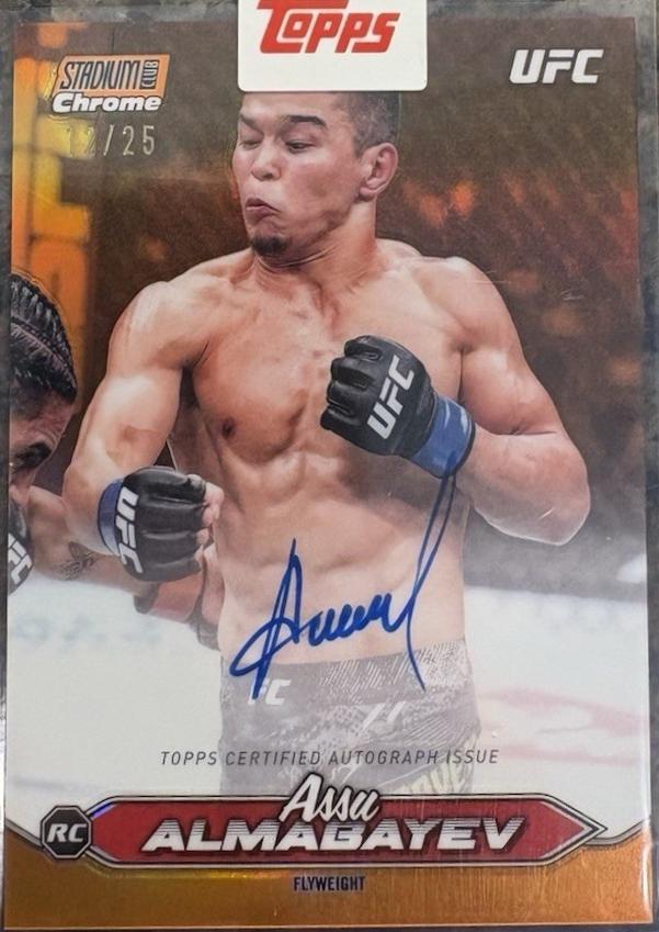 Assu Almabayev 2025 Topps Stadium Club UFC Chrome Autographs #CAS-AAV Red