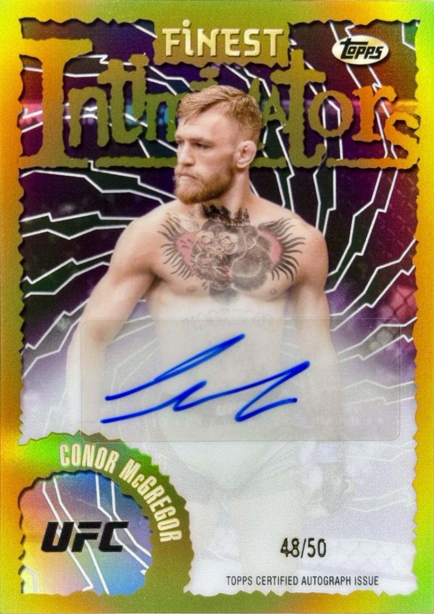 Conor McGregor 2024 Topps Finest UFC Intimidators Autographs #IA-CMG Gold Refractor