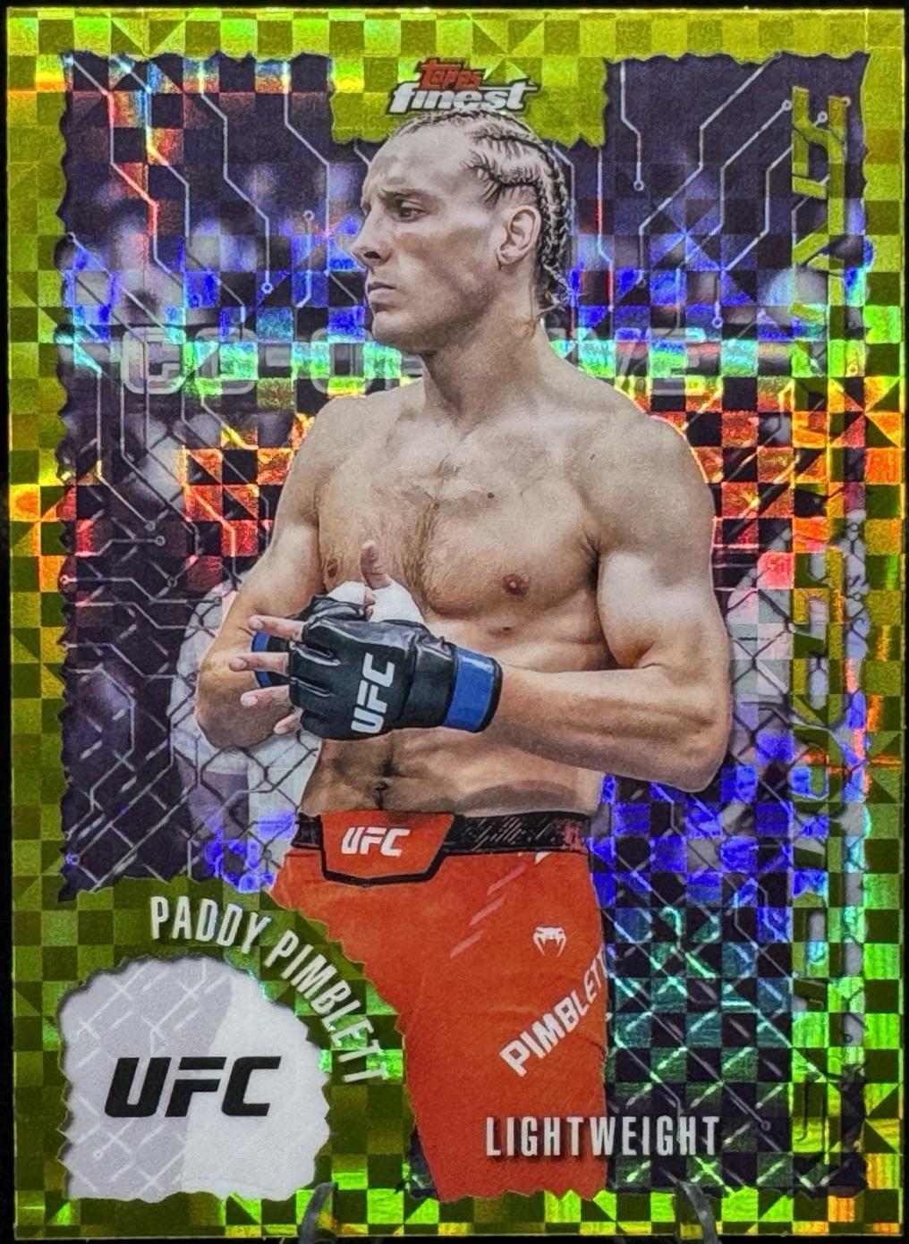 Paddy Pimblett 2025 Topps Finest UFC Intimidators #IT-4 Checkerboard Refractor