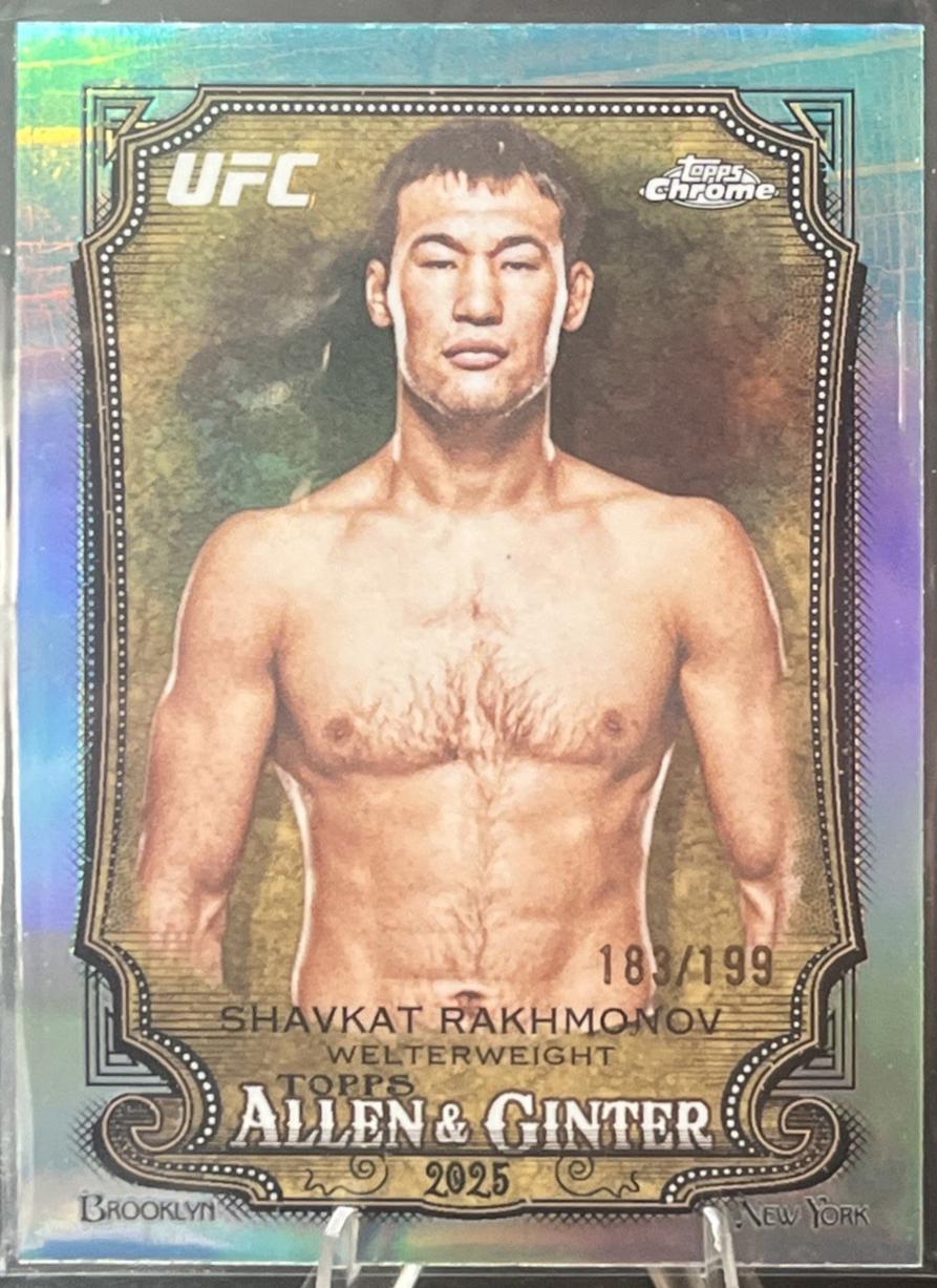 Shavkat Rakhmonov 2026 Topps Chrome UFC Allen & Ginter #AG-21 Aqua Refractor