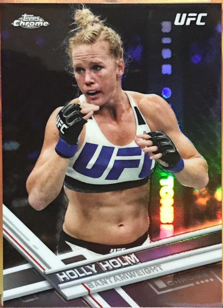 Holly Holm 2017 Topps Chrome UFC Base #95 Refractor