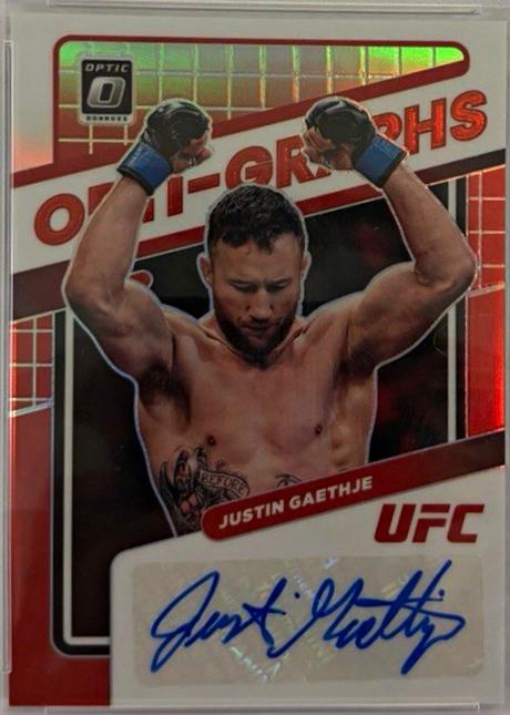 Justin Gaethje 2022 Panini Donruss Optic UFC Opti-Graphs #26 Red