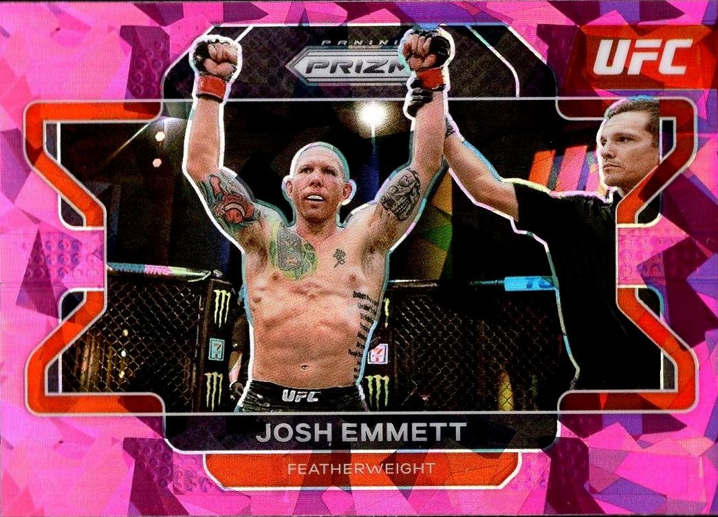 Josh Emmett 2022 Panini Prizm UFC Base #24 Pink Ice