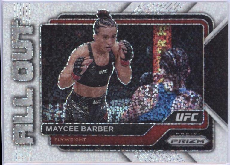Maycee Barber 2023 Panini Prizm UFC All Out #25 White Sparkle