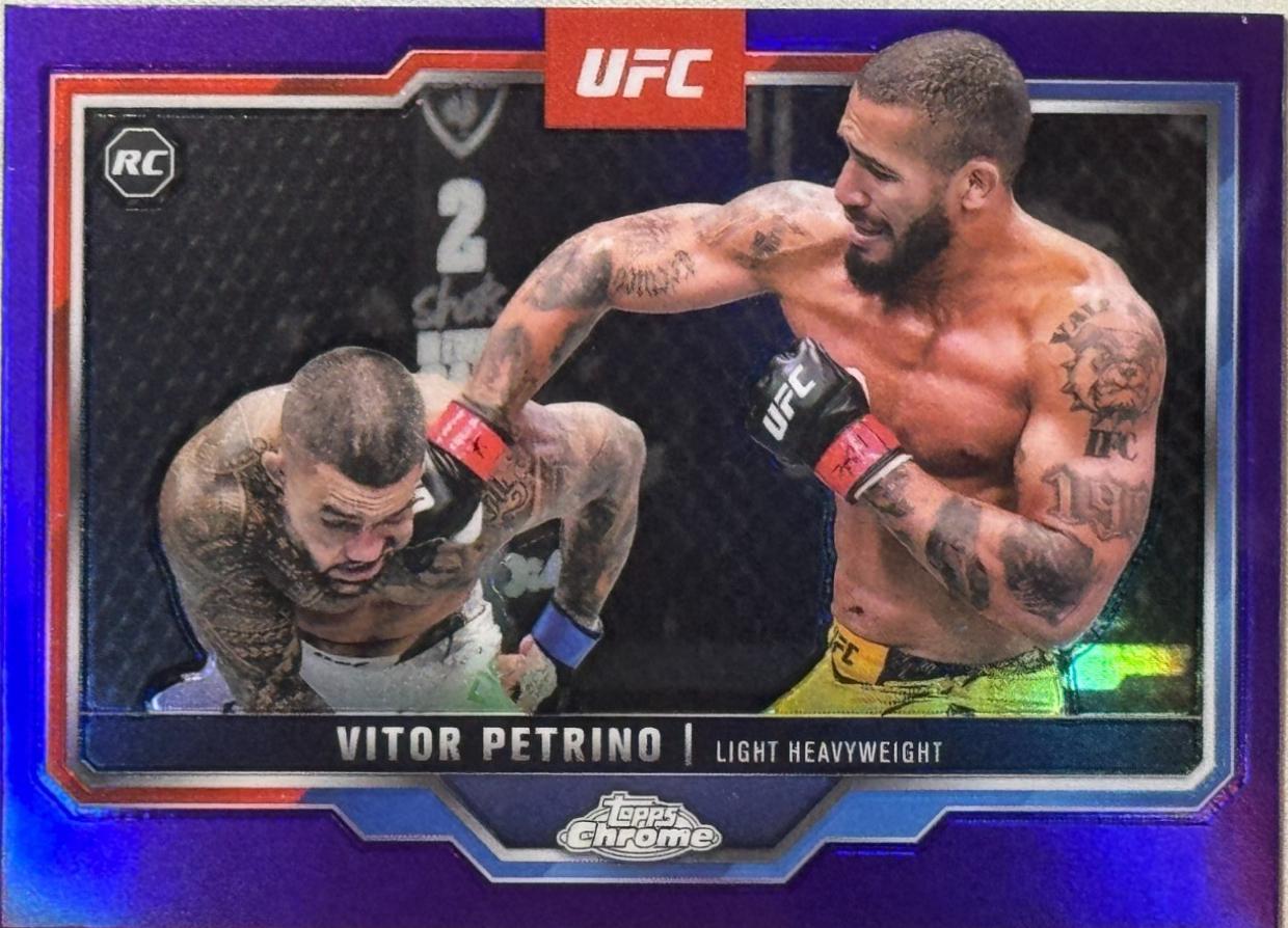 Vitor Petrino 2025 Topps Chrome UFC Base #41 Purple Refractor