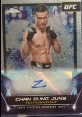Chan Sung Jung 2024 Topps Chrome UFC UFC Signatures #FNA-CSJ Refractor