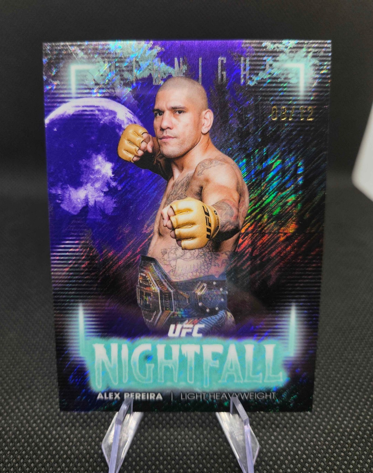 Alex Pereira 2025 Topps Midnight UFC Nightfall #NF-8 Midnight