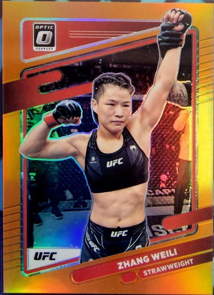 Zhang Weili 2022 Panini Donruss Optic UFC Base #100 Orange