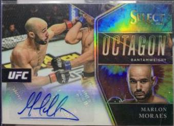 Marlon Moraes 2021 Panini Select UFC Octagon Action Signatures #23 Black Prizms