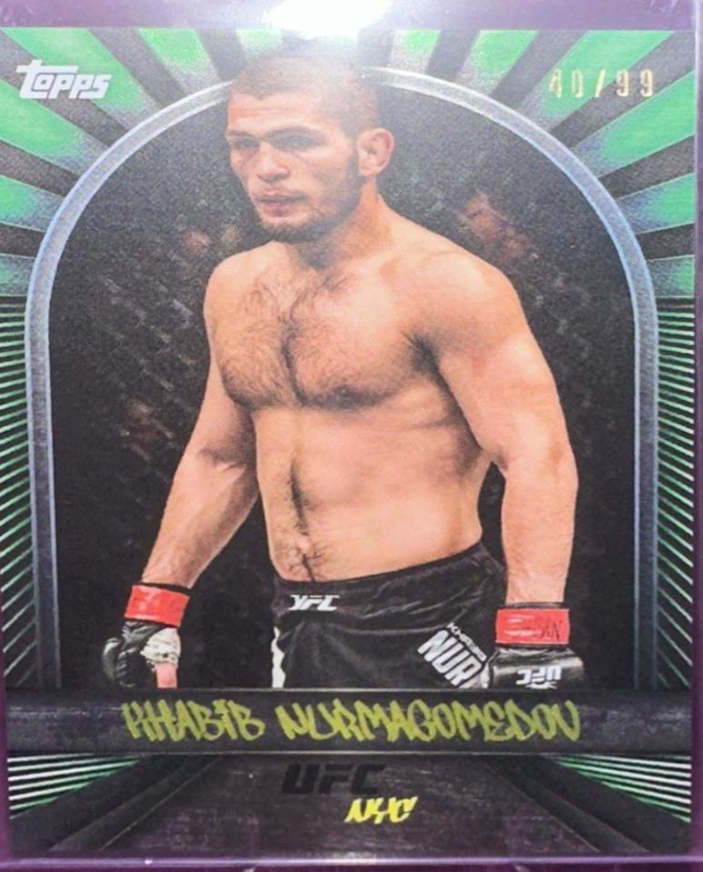Khabib Nurmagomedov 2024 Topps UFC NYC Base #17 Green