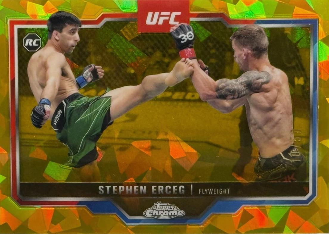 Stephen Erceg 2025 Topps Chrome Sapphire UFC Base Sapphire #63 Gold Sapphire