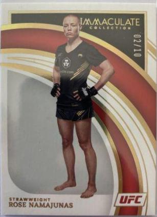 Rose Namajunas 2022 Panini Immaculate UFC Base #43 Gold