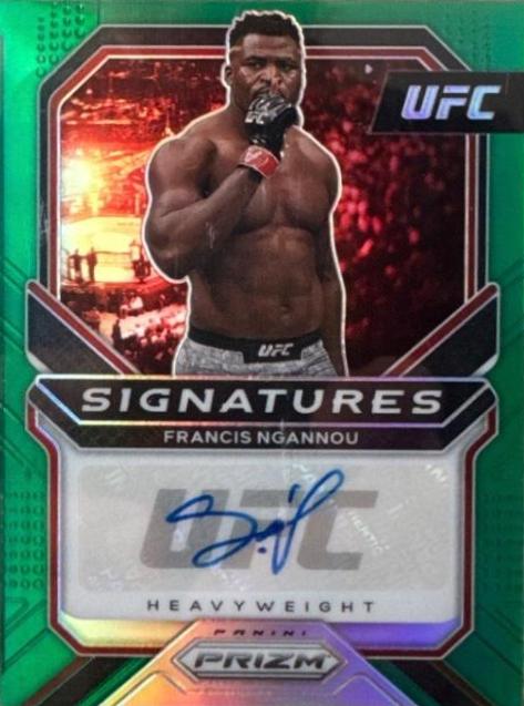 Francis Ngannou 2021 Panini Prizm UFC Signatures #11 Green