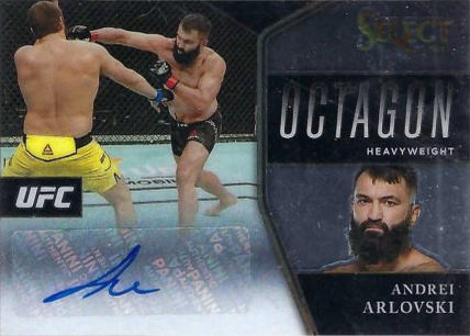 Andrei Arlovski 2021 Panini Select UFC Octagon Action Signatures #34 Disco Prizms