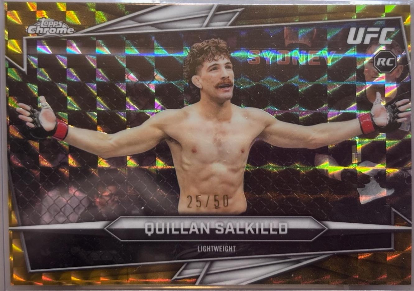 Quillan Salkilld 2026 Topps Chrome UFC Base #57 Gold Geometric Refractor