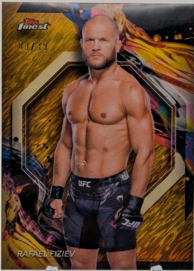 Rafael Fiziev 2024 Topps Finest UFC Base Uncommon #156 Gold Shimmer Refractor