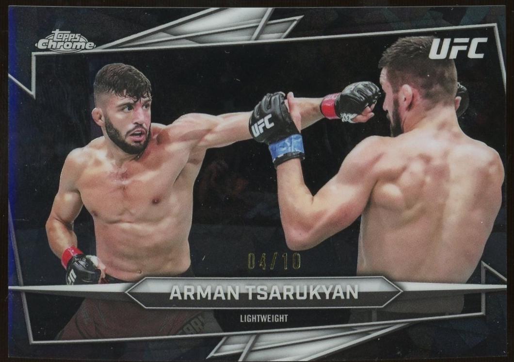 Arman Tsarukyan 2026 Topps Chrome UFC Base #120 Black Refractor