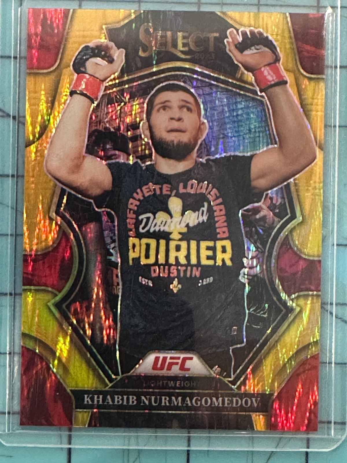 Khabib Nurmagomedov 2023 Panini Select UFC Premier Level #116 Gold Flash