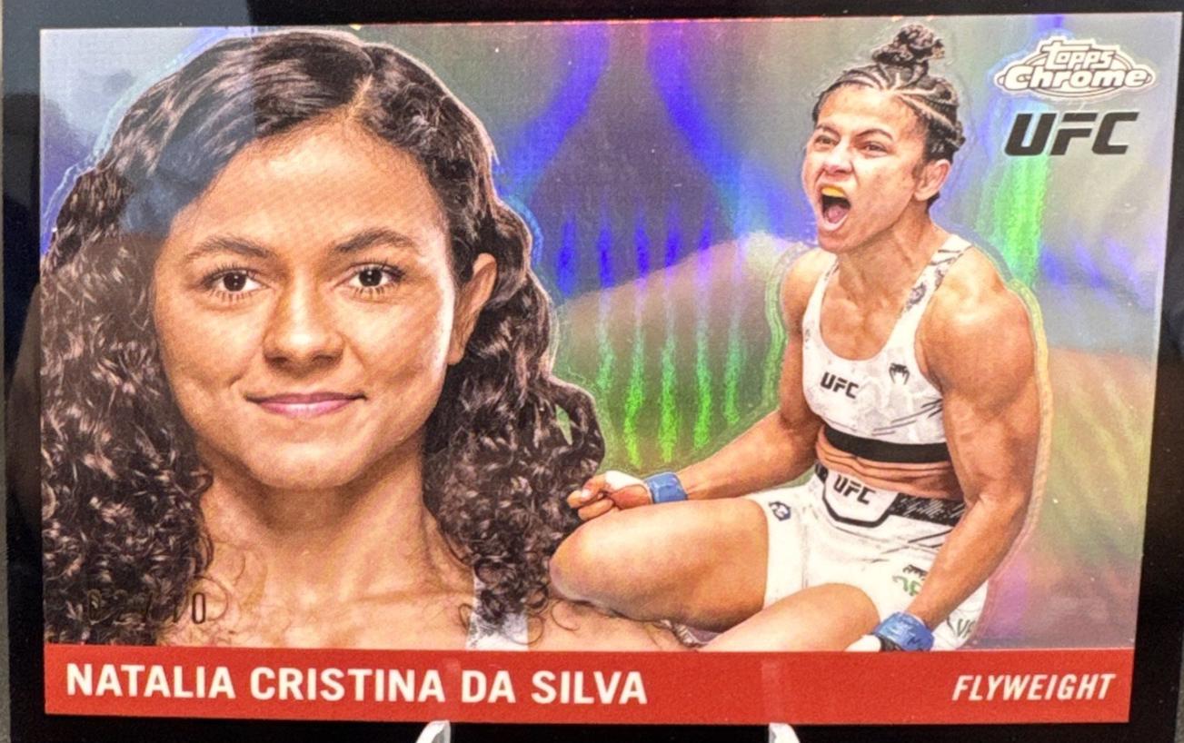 Natalia Silva 2025 Topps Chrome UFC 1955 Topps #55T-5 Black Refractor