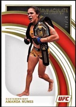 Amanda Nunes 2022 Panini Immaculate UFC Base #23 Gold