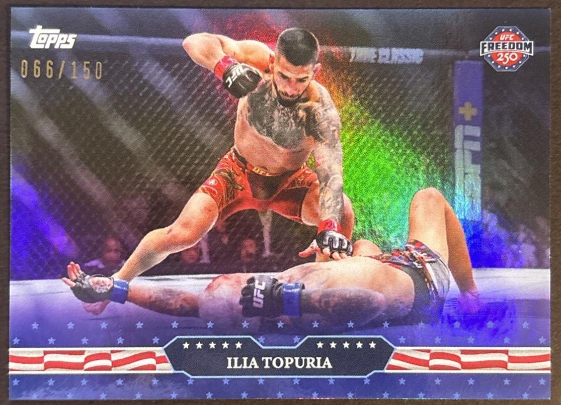 Ilia Topuria 2026 Topps UFC Freedom 250 Base #6 Blue
