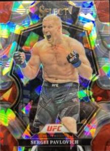 Sergei Pavlovich 2023 Panini Select UFC Premier Level #121 Cracked Ice