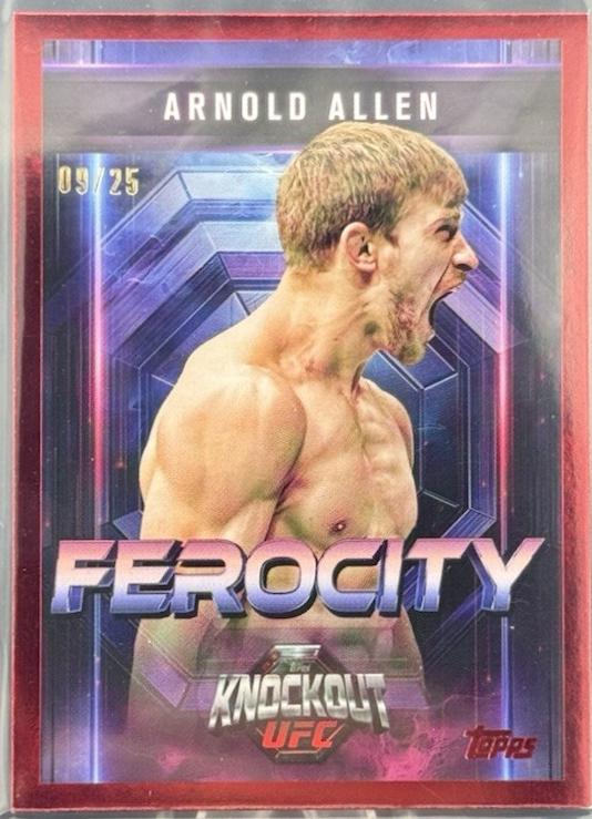 Arnold Allen 2025 Topps Knockout UFC Ferocity #FE-25 Red