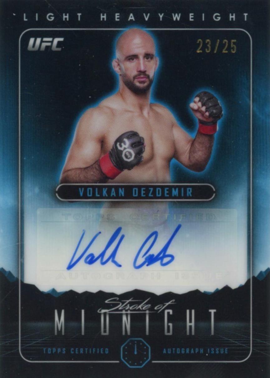 Volkan Oezdemir 2024 Topps Midnight UFC Stroke of Midnight Autographs #SMA-VOR Moonrise