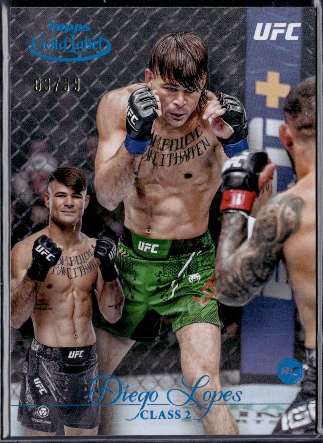 Diego Lopes 2024 Topps Gold Label UFC Base Class II #89 Blue