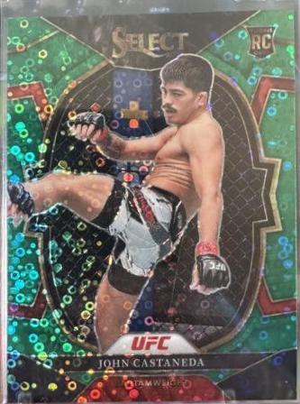 John Castaneda 2023 Panini Select UFC Concourse #86 Green Disco