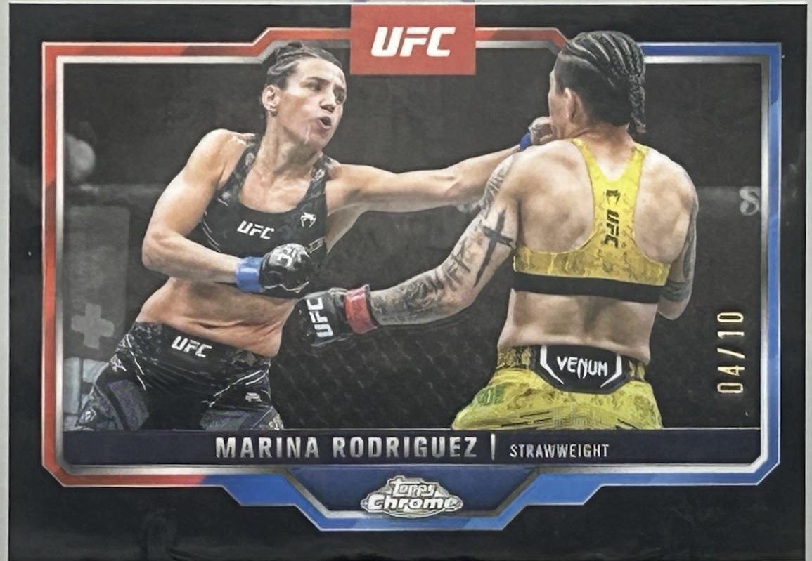 Marina Rodriguez 2025 Topps Chrome UFC Base #145 Black Refractor