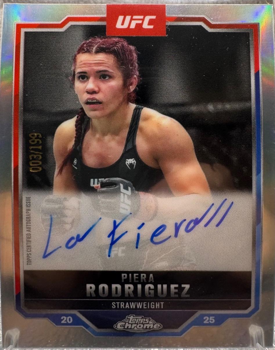 Piera Rodriguez 2025 Topps Chrome UFC Chrome Veteran Autographs #CVA-PR Refractor