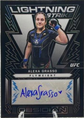 Alexa Grasso 2023 Panini Chronicles UFC Obsidian Lightning Strike Signatures #27 Gold