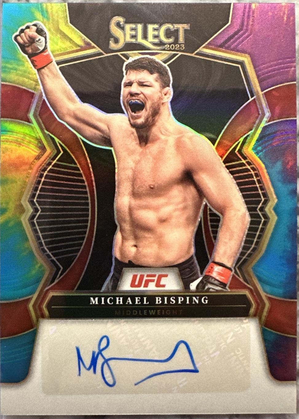Michael Bisping 2023 Panini Select UFC Signatures #5 Tie-Dye