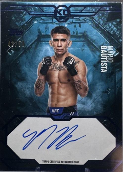 Mario Bautista 2025 Topps Knockout UFC Knockout Autographs #KA-MB Blue